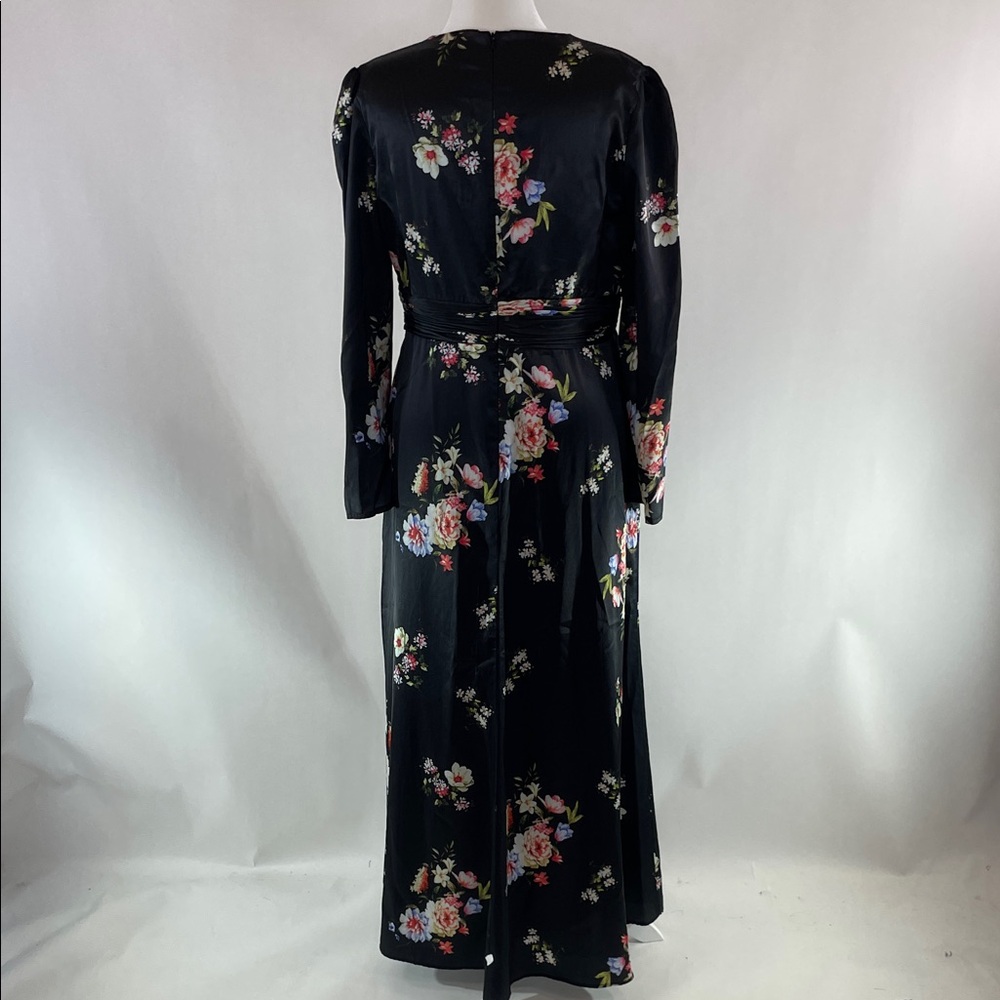 Ieena for Mac Duggal Faux Wrap Floral Gown, 14 - Picture 13 of 16